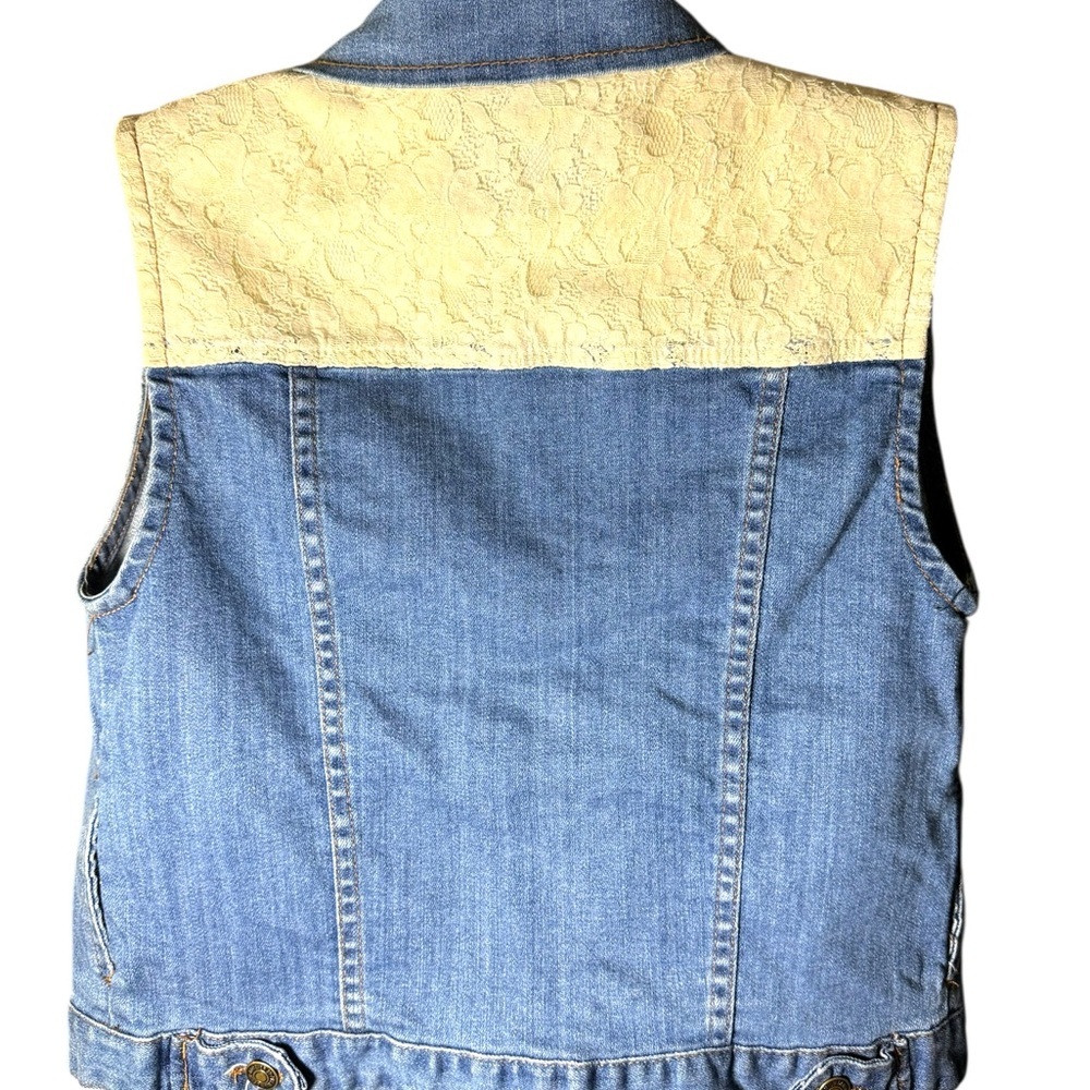 Women’s‎ Western Denim Vest with Lace Detail size S